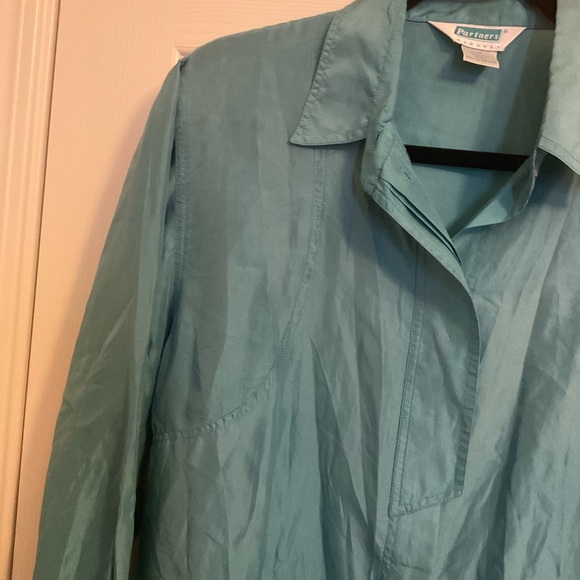 Partner’s By Mervyn’s Vintage Size medium Long Sleeve 100% Silk - Picture 7 of 12